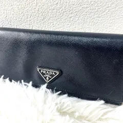 プラダ　PRADA 長財布　二つ折り財布　ブラック　サフィアーノ　レザー