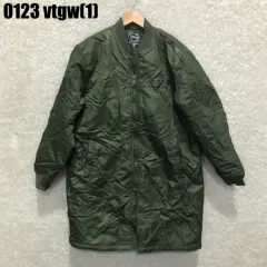 ディズニー ミッキーマウス ロング MA-1ジャケット カーキ m