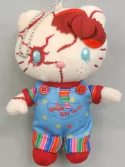 【中古】ぬいぐるみ [単品] キティ(チャッキー) ぬいぐるみキーチェーン 「ハローキティ×チャイルド・プレイ」 ユニバーサル・スタジオ・ジャパン限定