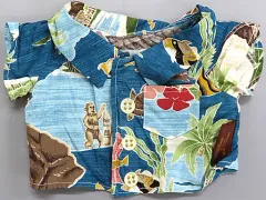 【中古】ぬいぐるみ ダッフィー(アロハシャツ/青×緑) コスチュームセット(ぬいぐるみ用衣装) 「Duffy and Friends-ダッフィー＆フレンズ-」 アウラニディズニーリゾート＆スパ限定