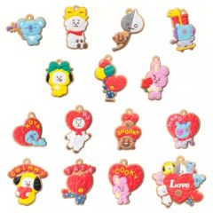 [중고] 식완 키홀더 전 15종 세트 [BT21 쿠키 매력 코트 2]