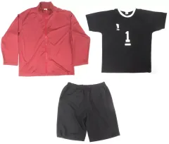 【中古】衣料雑貨 稲荷崎高校 ルームウェア+ジャケットセット ボルドー Lサイズ 「ハイキュー!!×しまむら」