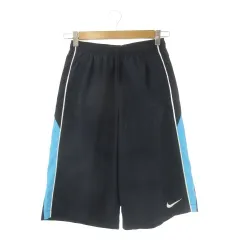 ナイキ NIKE DRI FIT ショートパンツ M 紺 ネイビー 青 ブルー ショート丈 サイドライン ウエストゴム /CK39 ■GY58