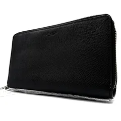 未使用保管品 COACH コーチ 長財布 トラベルウォレット クラッチバッグ オーガナイザー 93487 本革 メンズ ブラック