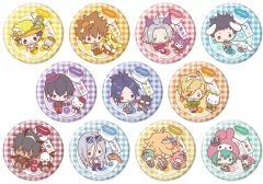 [중고] 배지·빈즈 전 11종 세트 [캔 배지 가정 교사 히트맨 REBORN!×SANRIO CHARACTERS 06.콜라보레이션 일러스트]