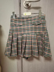 チェック プリーツ ミニスカート