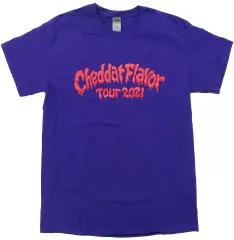 【中古】Tシャツ WANIMA Tシャツ パープル Mサイズ 「Cheddar Flavor Tour 2021」