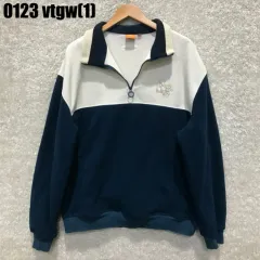 AND Z カラーブロック ハーフジップアップ スウェット XL