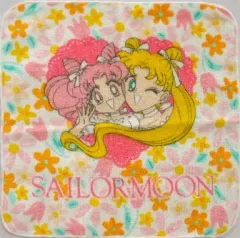 【中古】タオル・手ぬぐい(キャラクター) [単品]うさぎ＆ちびうさ タオルハンカチ 「セーラームーン 夏のおしゃれセット」 なかよし1995年7月号応募者全員プレゼント