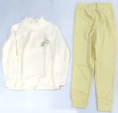 【中古】衣料雑貨 ハローキティ＆うさぎ フリースセット(長袖/キッズ) オフホワイト 160cm 「ちいかわ なんか小さくてかわいいやつ×サンリオキャラクターズ×ユニクロ スペースツアー」