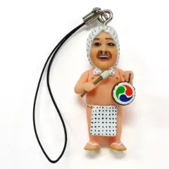 【中古】ストラップ(男性) 上島竜兵(豆絞り) 「ダチョウ倶楽部 ストラップ」