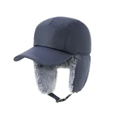 人気商品　メンズ帽子 スキー・アウトドアお釣り登山用 防風保温 柔らかい 寒さ対策 耳あて付き 2WAY 防寒帽子 作業用 パイロットキャップ [Ttoitv]