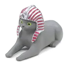 【中古】トレーディングフィギュア グレー 「ねこのかぶりものフィギュア かわいい かわいい ねこファラオ」