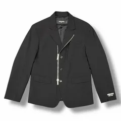 国内正規 参考上代257400円 DSQUARED2 22SS ジップ テーラードジャケット ディースクエアード S74BN1134 ブラック 46 （8004M）