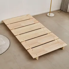 新商品 ローベッド すのこ ステージタイプ フレーム 天然木パイン材 無塗装 ベッド 直線デザイン シングル 一人暮らし