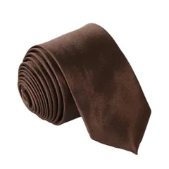 [KYULM7] ネクタイ メンズ 洗える 幅約5 かっこいい 人気 モテる 春夏秋冬 オシャレ 無地 通気 通勤 ビジネス 結婚式 仕事 入学式 卒業式 光沢よい 父の日 新年 感謝 出張 フォーマル カジュアル パーティー プレゼント ブラウン