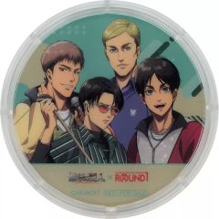 [중고] 코스터 집합 오리지널 아크릴 코스터 (레트로 스타일 패션 ver.) [진격의 거인×ROUND1] 후반기간 콜라보레이션 메뉴·팝콘 주문 특전