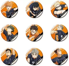 【中古】バッジ・ビンズ 全9種セット 「CANバッジ 劇場版ハイキュー!! ゴミ捨て場の決戦 Vol.2 烏野高校BOX」