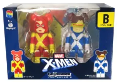 【中古】トレーディングフィギュア BE＠RBRICK -ベアブリック- 100% 2体セット B.ジーン・グレイ＆サイクロップス(X-FACTOR) 「Happyくじ BE＠RBRICK MARVEL『X-MEN』」 ペアボックス賞