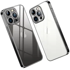 iPhone 14 Pro Max 用 ケース クリア 耐衝撃 TPU 透明 レンズ保護 ソフトケース 軽量 「2.0 改良モデル」 2022新型 ストラップホール付き 衝撃吸収 ワイヤレス充電 アイフォン 14Pro Max 用 カバー 6.7インチ ブラッ