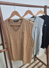 ポロ ケーブル編み ベスト(BEST) 新品(ユニセックス)