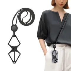 2024新登場【Bone】スマホストラップ スマホ ショルダー 首掛け 肩掛け 斜めがけ 長さ調節可能 ストラップホルダー 首から下げる 3WAY iPhone 全機種対応 スマホ 携帯 落下防止 太め 痛くない 汚れ強い 洗える 臭くない シリコン製 Lan