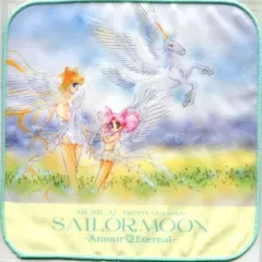 【中古】タオル・手ぬぐい(キャラクター) うさぎ＆ちびうさ＆エリオス 原画柄マイクロファイバーミニタオル 「ミュージカル 美少女戦士セーラームーン -Amour Eternal-」