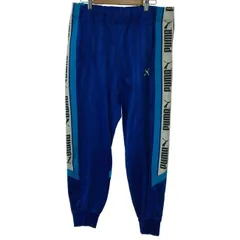 PUMA　トラックパンツ　ジャージパンツ　ウエストゴム　ドローストリング　ワンポイント　刺しゅう　古着