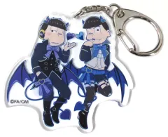 【中古】キーホルダー・マスコット(キャラクター) 一松＆カラ松 「えいがのおそ松さん 悪魔アイドル in マルイ ペアアクリルキーホルダーコレクション 悪魔アイドルVer.」