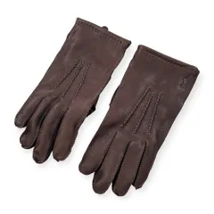 Polo by Ralph Lauren ポロ ラルフローレン 本革 レザーグローブ サイズ M /手袋/ダークブラウン系