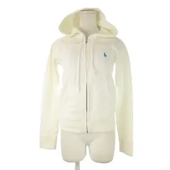 ポロ ラルフローレン POLO RALPH LAUREN ジップアップパーカー XS 白 ホワイト ロゴ 小さいサイズ 裏起毛 211540619026 /CK7 ■GY18