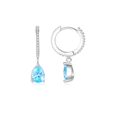 37.2度C ピアスレディース 夏の清涼感 人気 揺れる 金属アレルギー対応 雫形 アクアマリン 18金ピアス シルバー925リング レディース 青い石 淡いブルー 可愛い 人気 シンプル かわいい おしゃれ可愛い