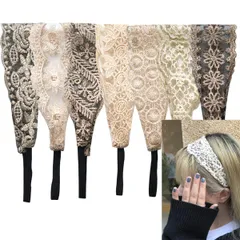 7本 ヘッドバンド レディース カチューシャ ヘア髪飾り レース 花 かわいい 女の子 ヘアアクセサリー 伸縮素材