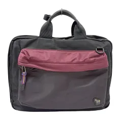 PaulSmith(ポールスミス) ビジネスバッグ - 黒×パープル 2way/本体ロックなし レザー