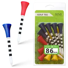 &FUN（アンドファン) ゴルフティー バンブー (竹製）ティー ラバーヘッドロングティー ボールが乗せやすい 86mm 15本入 (Mix) [Mix]