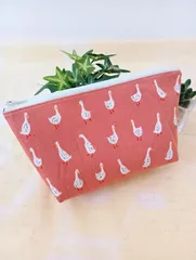 ファスナーポーチ(アヒルさんピンク)