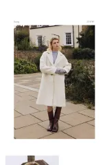 アイボリー ロング コート 冬 アウター akro