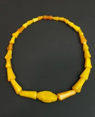 【最高級】ロイヤルアンバー 蜜蝋琥珀 ネックレス 大粒 ヴィンテージ