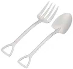 eve-mode The country story スコップ型シャベルスプーン&フォーク 小 つや消し仕上げ ブラスト 2本組