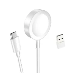 【送料無料】アップルウォッチ用 磁気充電器 Watch充電器 5W USB-Cケーブル USB-A変換アダプタ付き 携帯便利 ワイヤレス充電ドック Series 9/8/7/6/5/4/3/2/1/SE2/SE/Ultra全シリーズ対応 持ち運びやすい 旅行/