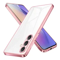 aiitiluo Galaxy A54 5G に適合するケース クリア tpu SC-53D SCG21 用の スマホケース 透明 薄型 ギャラクシー A54 用の カバー 耐衝撃 ストラップホール付き 軽量 ソフト 人気 保護カバー ローズゴールド
