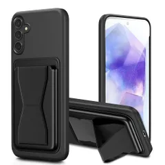 対応 Galaxy A55 5G ケース SC-53E カード収納 スタンド付き ギャラクシー A55 スマホケース バンド付き スタンド機能 耐久 滑り止め 黑
