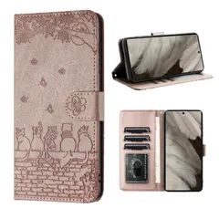 Google Pixel 7A ケース 手帳型 スマホケース グーグル ピクセル7a ケース 手帳型 人気 おしゃれ Pixel 7A 手帳型 ケース Pixel 7a 携帯カバー 可愛い ピクセル 7a 手帳ケース かわいい猫と美しい桜柄 ぴくせる7a 手帳