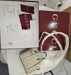 グッチ GG シュプリーム ミニ トートバッグ フルセット