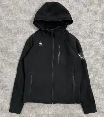 ルコックスポルティフ フード ジップアップ Tシャツ ブラック