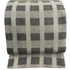 袋帯 逸品 格子 ベージュ 全通 正絹 【中古】