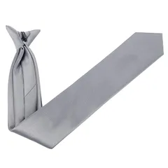 [ハルジオ] 4色 クリップ式 ワンタッチネクタイ ネクタイ ワンタッチ 結ばない クリップ フック式 フック リモートワーク リモート テレワーク 簡単ネクタイ 在宅勤務 簡単 黒 紺 赤 灰色 ブラック レッド ネイビー グレー (グレー)