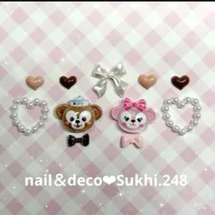 スピード発送！ダッフィー＆シェリーメイ　ネイルパーツ11個♡ No.248