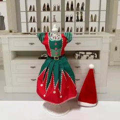 人形服 クリスマス 妖精 衣装 + サンタ 帽子 セット