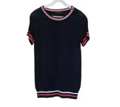 DIESEL ライン バイカラー 柄 半袖 Tシャツ レディース 55